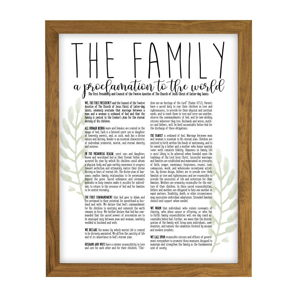 Laurel Family Proclamation - Framed/Unframed - LDP-ART-PRO-FML-LRL