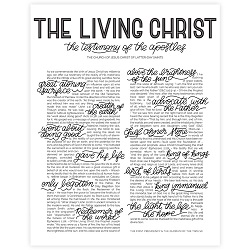 Hand-Lettered Living Christ Proclamation - Framed/Unframed