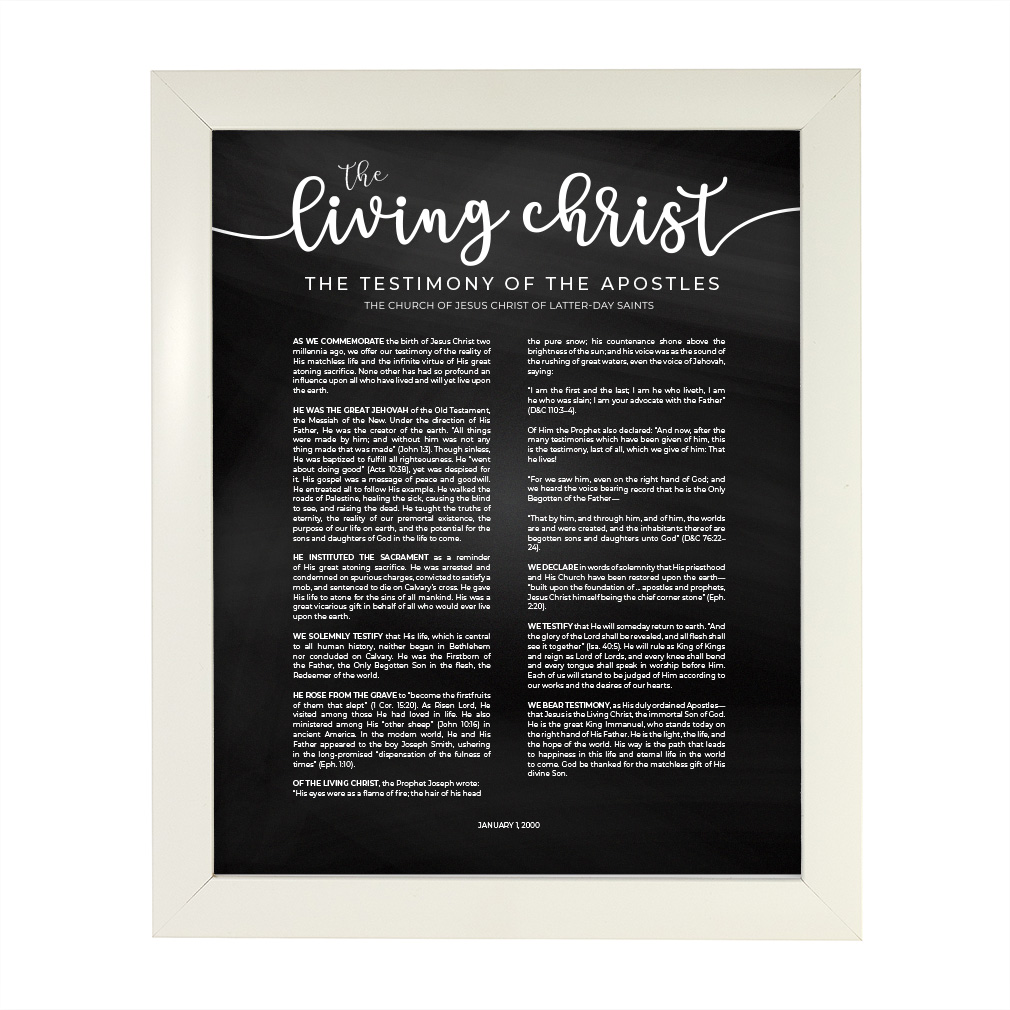 Chalkboard Living Christ Proclamation - Framed/Unframed - LDP-ART-PRO-LC-CHLK