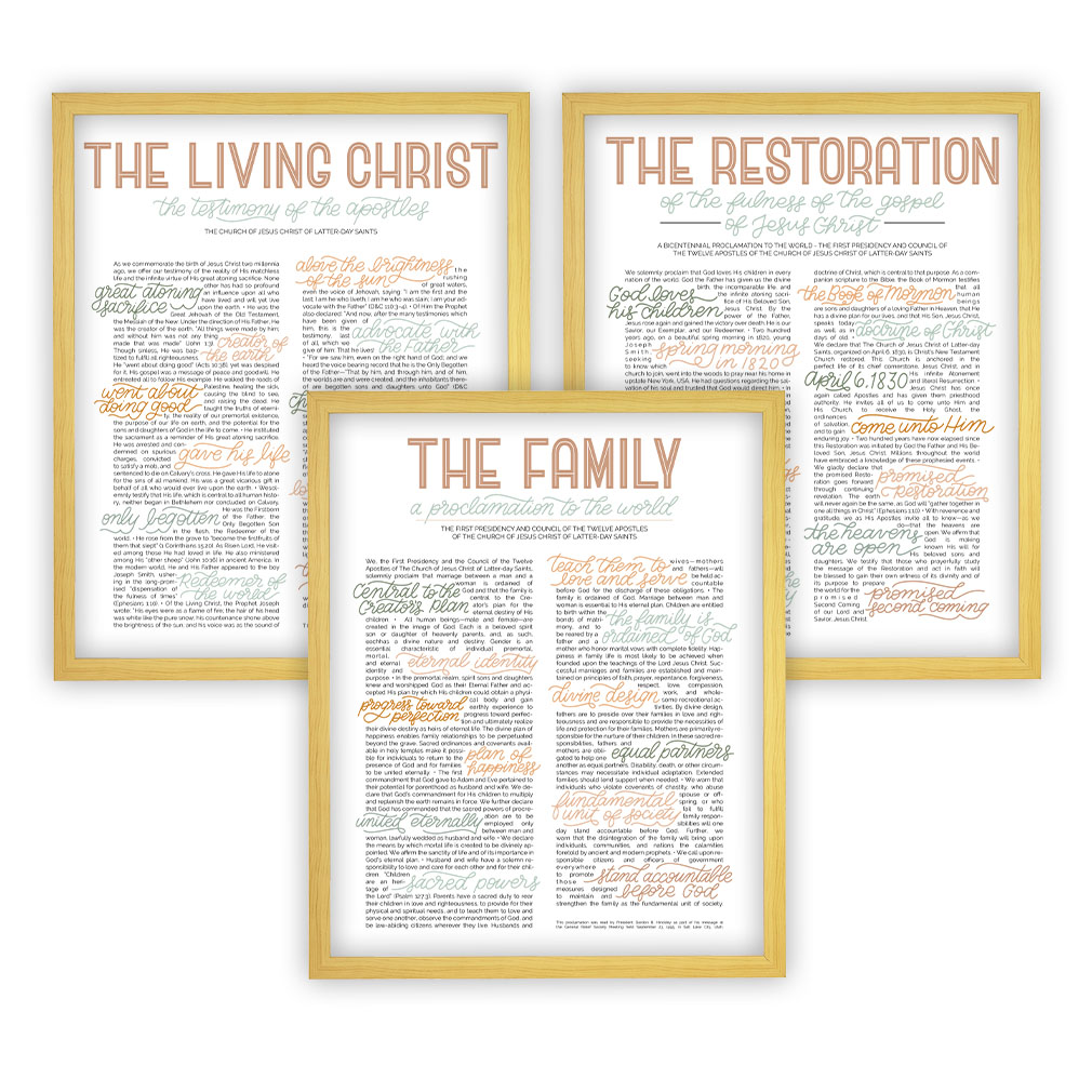 Hand-Lettered Proclamation Set - Framed/Unframed - LDP-ART-PRO-SET-HL