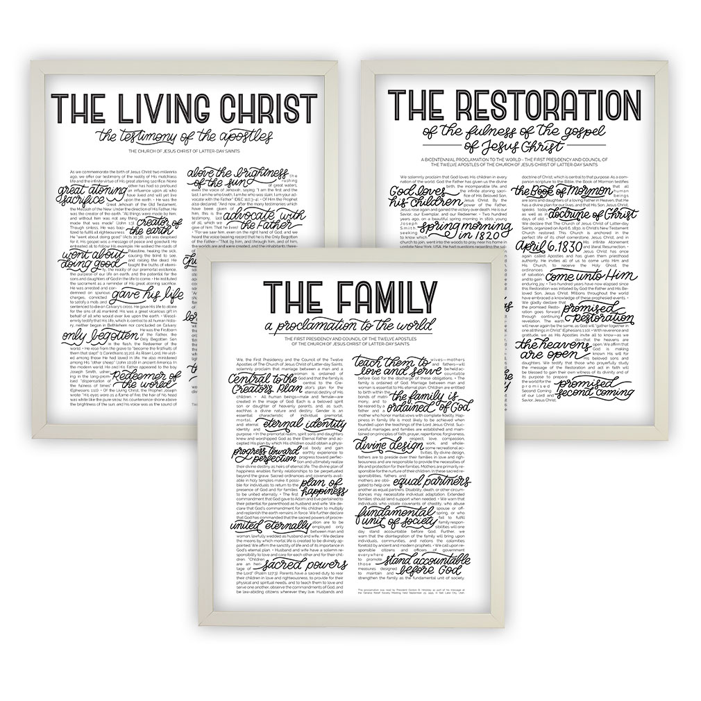 Hand-Lettered Proclamation Set - Framed/Unframed - LDP-ART-PRO-SET-HL