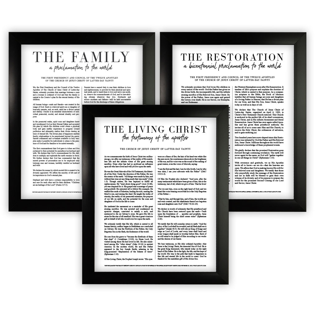 Classic Church Proclamation Set - Framed/Unframed - LDP-ART-PRO-SET-CLS