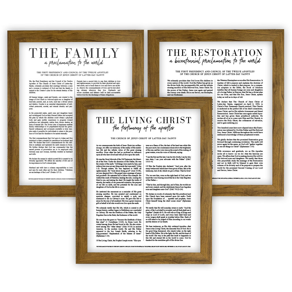 Classic Church Proclamation Set - Framed/Unframed - LDP-ART-PRO-SET-CLS