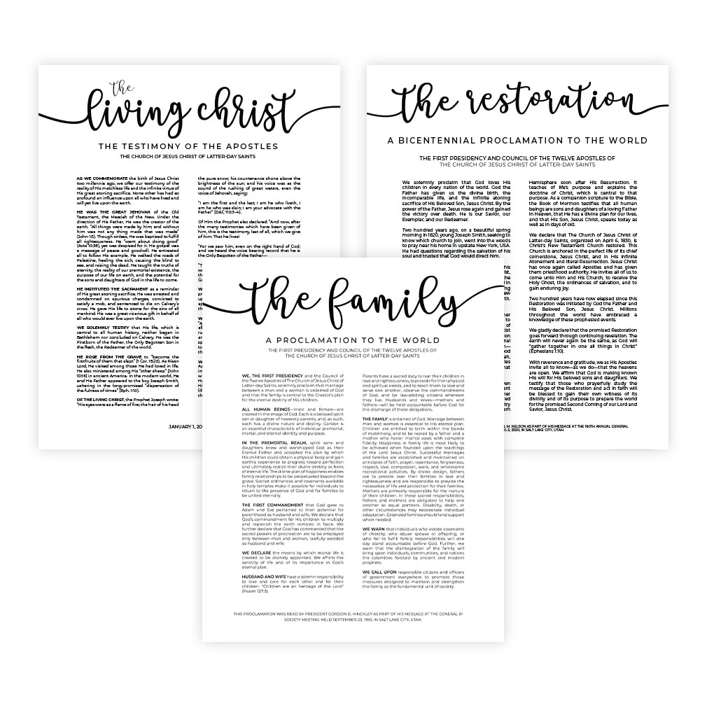 Modern Church Proclamation Set - Framed/Unframed - LDP-ART-PRO-SET-MOD