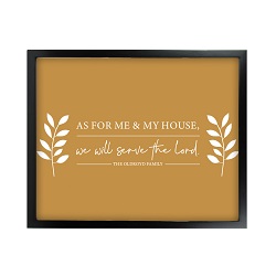 As For Me and My House Leaves Wall Art - Black wall art, word art, leaf art, leaf wall art, leaf word art, scripture art, scripture quote, quote art, leaf, leaves
