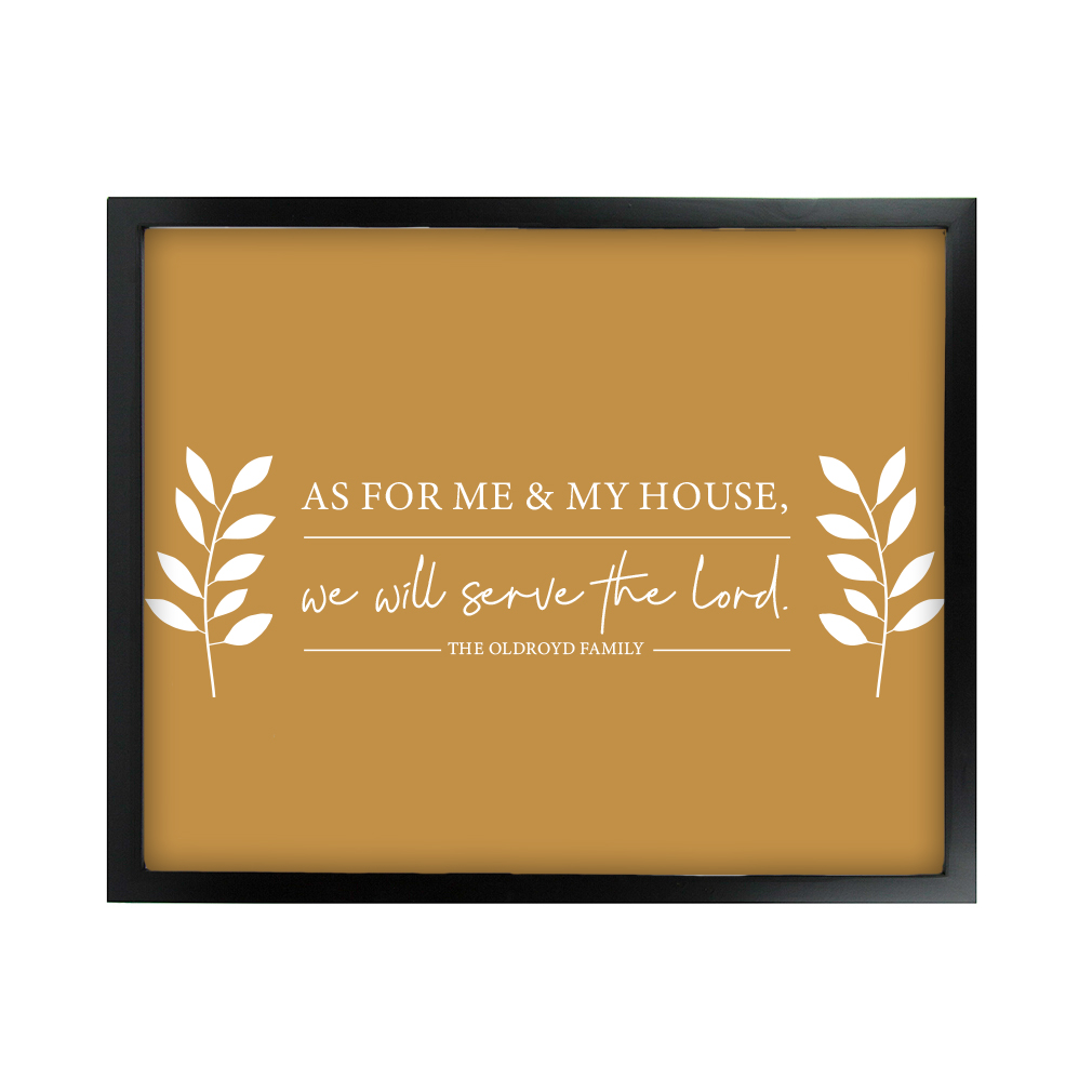 As For Me and My House Leaves Wall Art - Black - LDP-ART-HOUSE-LEAVES-BLK