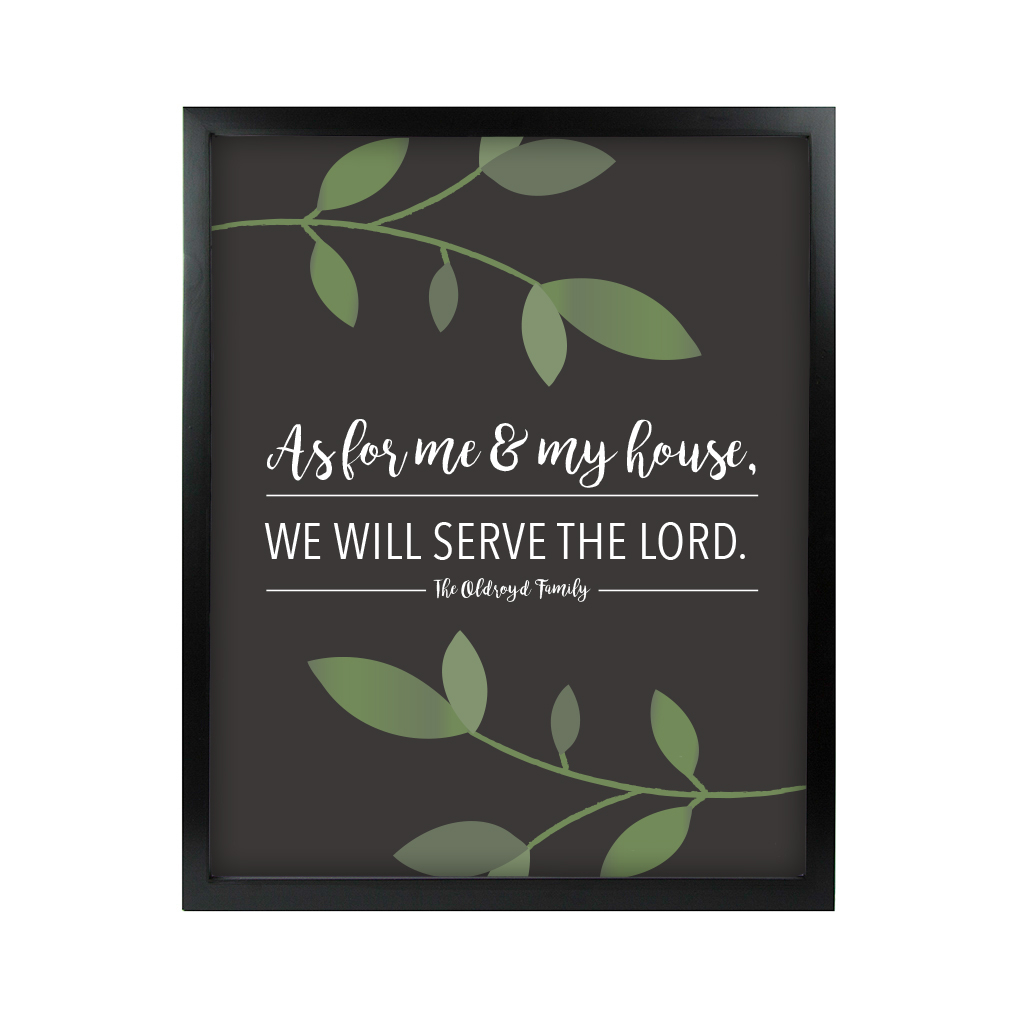 As For Me and My House Vine Wall Art - Black - LDP-ART-HOUSE-VINE-BLK