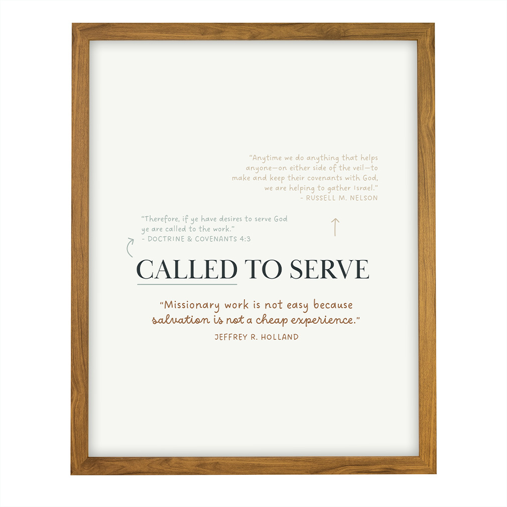 Called to Serve Annotation Art - Framed/Unframed - LDP-ART-AA-CTS