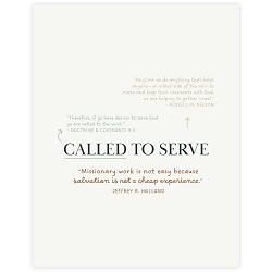 Called to Serve Annotation Art - Framed/Unframed framed art, framed lds art, inspirational art, framed inspirational art, lds art