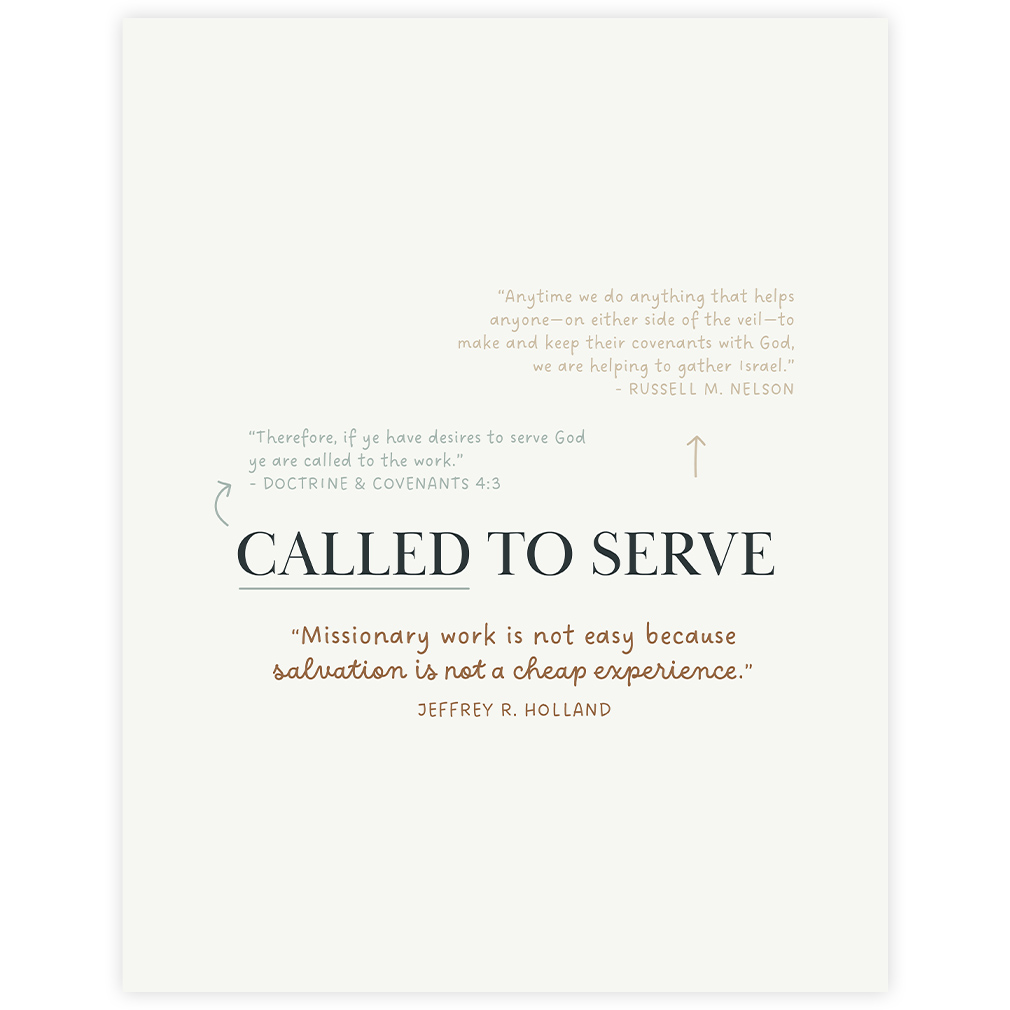 Called to Serve Annotation Art - Framed/Unframed - LDP-ART-AA-CTS