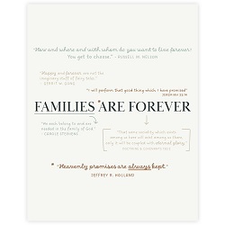 Families Are Forever Annotation Art - Framed/Unframed framed art, framed lds art, inspirational art, framed inspirational art, lds art