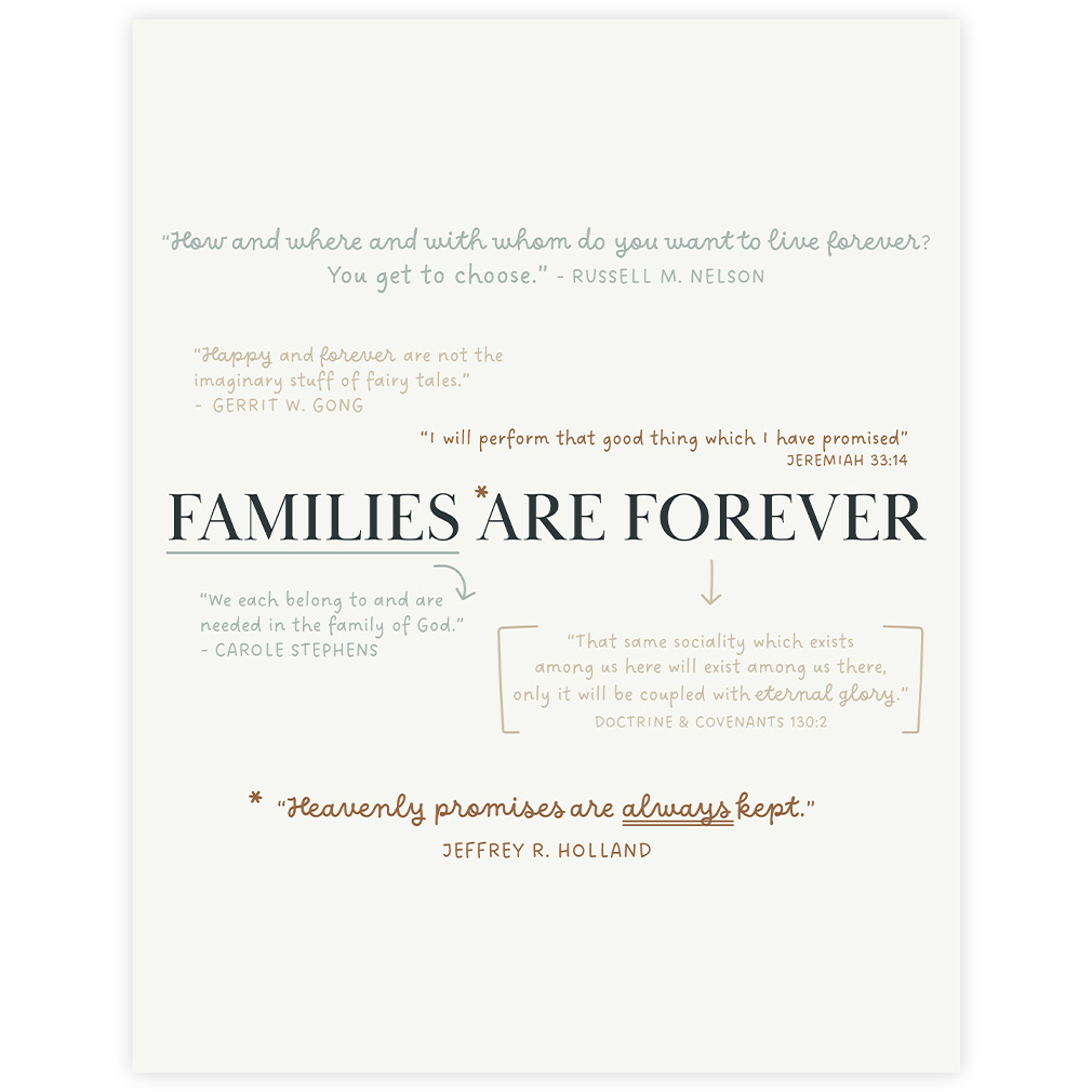 Families Are Forever Annotation Art - Framed/Unframed - LDP-ART-AA-FAF