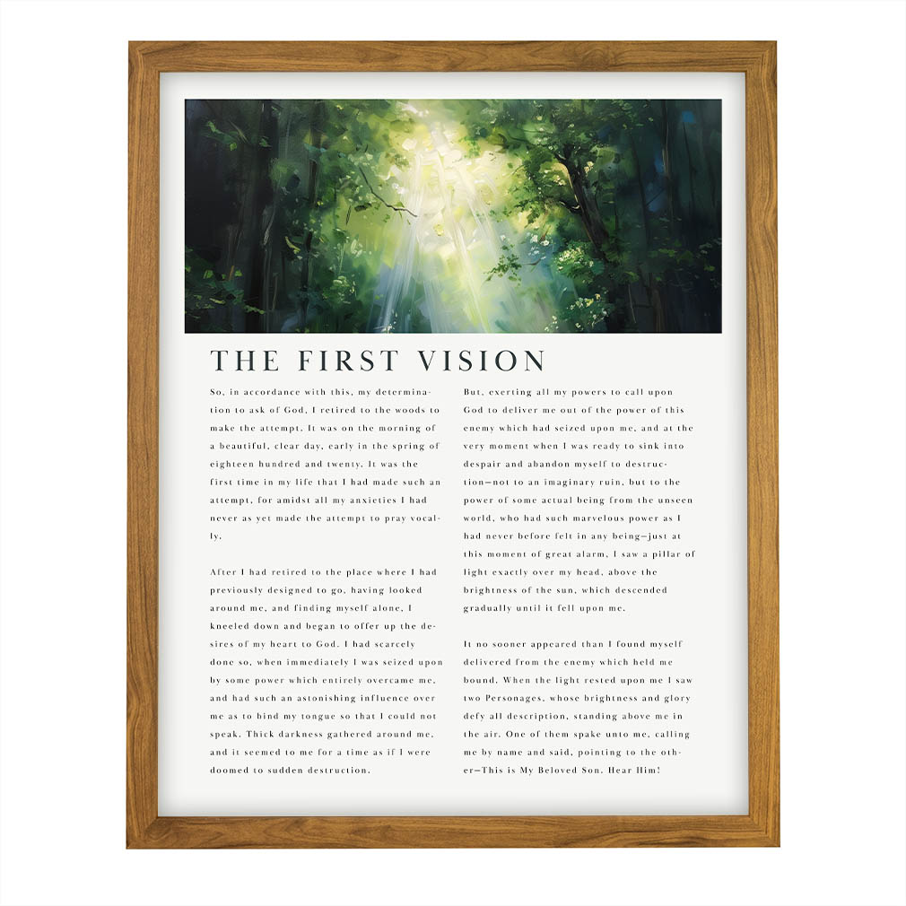 The First Vision Wall Art - Framed/Unframed - LDP-ART-WA-FV