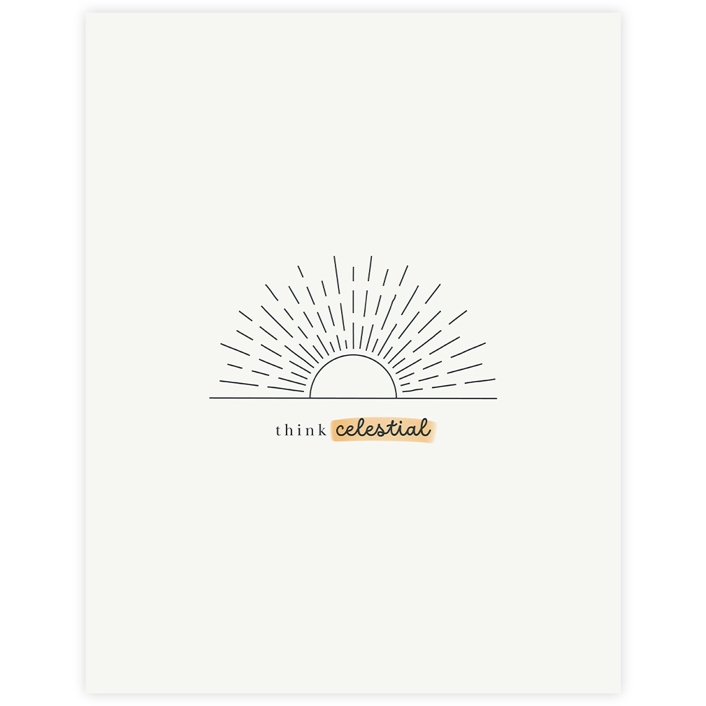 Think Celestial Wall Art - Framed/Unframed - LDP-ART-WA-TC