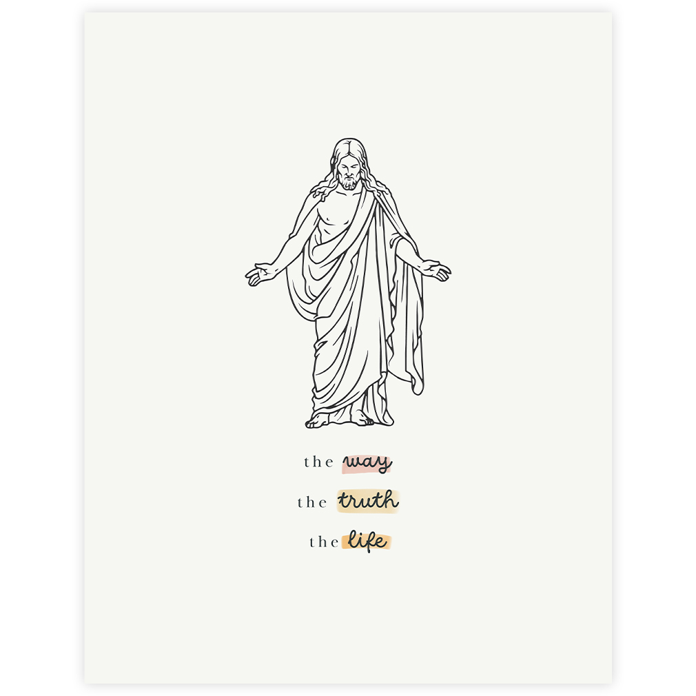 The Way, The Truth, The Life Wall Art - Framed/Unframed Wall Art - LDP-ART-WA-WTL