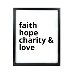 Faith Hope Charity &amp; Love LDS Quote Wall Art - Modern