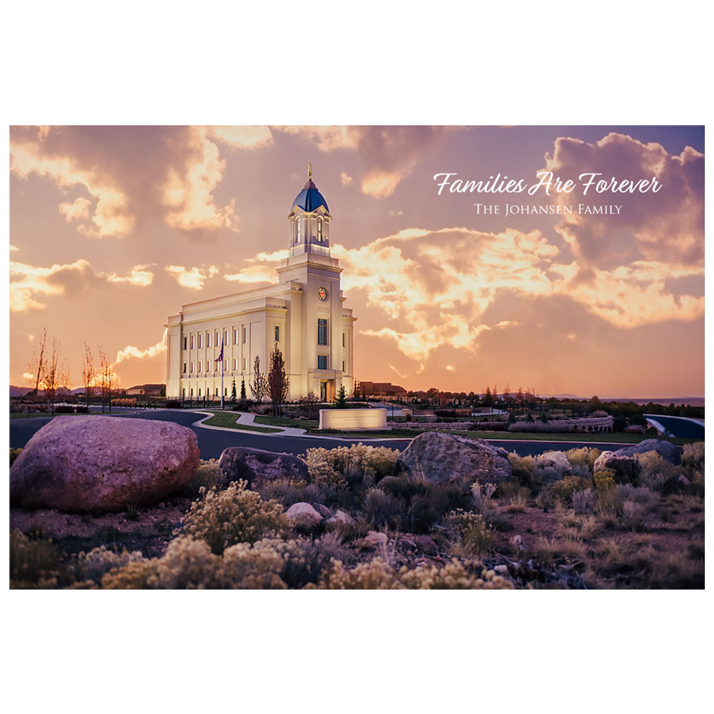 Cedar City Temple - Violet Sunset - LDP-ART-CEDCTY-VIOLET-SUNSET