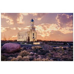 Cedar City Temple - Violet Sunset
