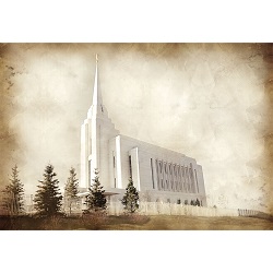 Rexburg Temple - Vintage 