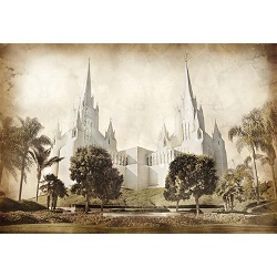 San Diego Temple - Vintage 