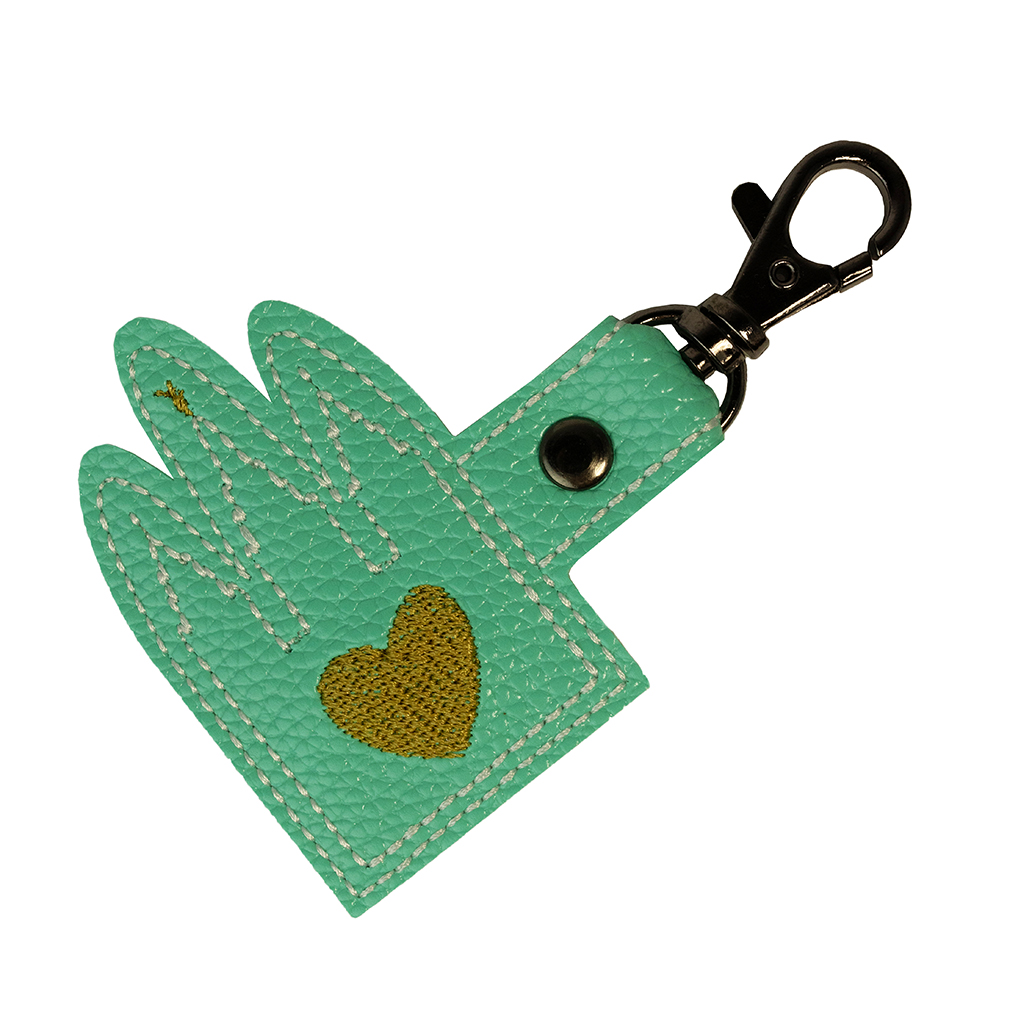 Stitched Temple Keychain - Teal - BF-LDP-TEMPKEY-TEAL