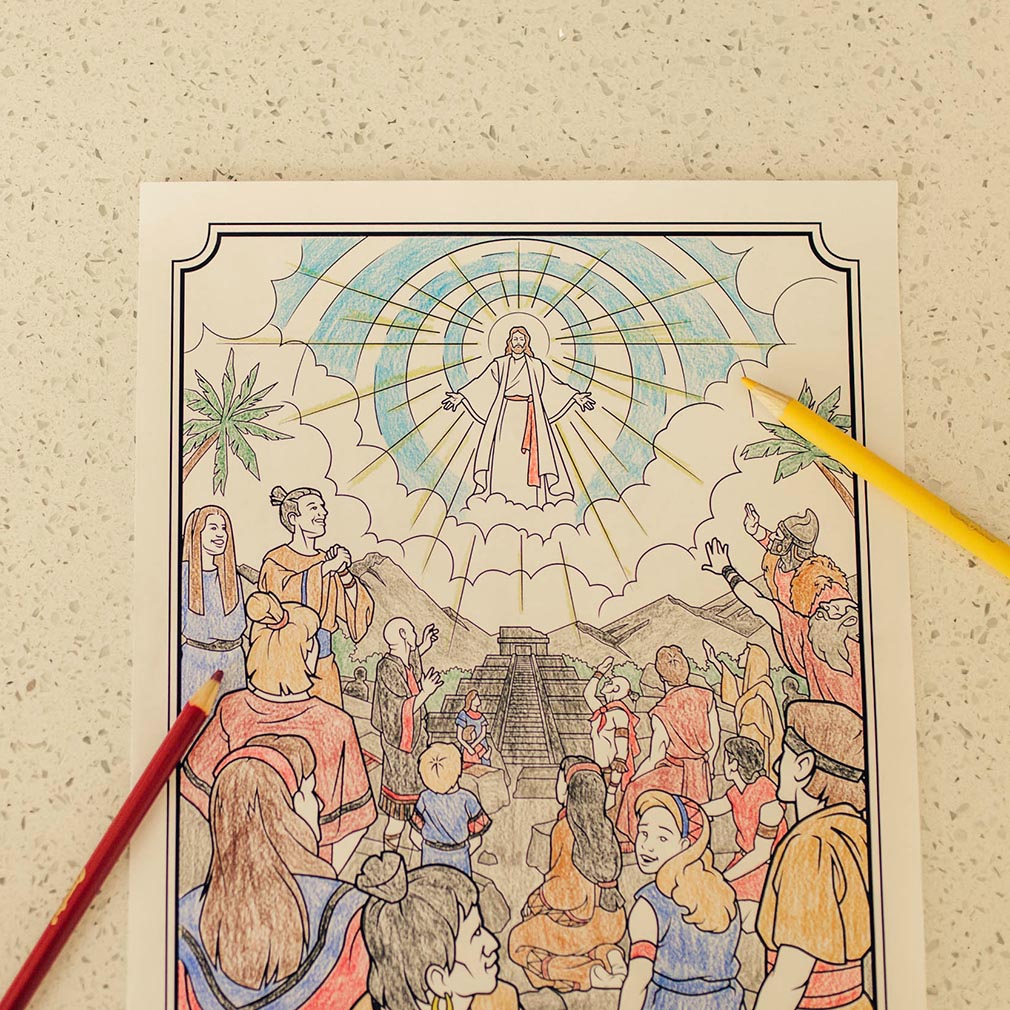 Behold My Beloved Son Coloring Page - Digital Download - LDPD-PBL-COLOR-3NEPHI11