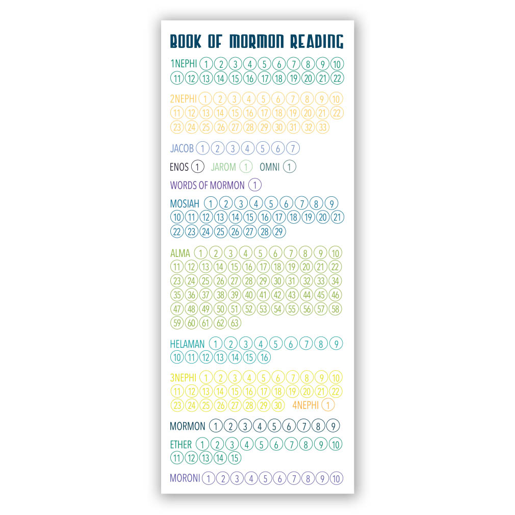 Book of Mormon Reading Chart Bookmark - Large - LDP-BOMBKMKLRG
