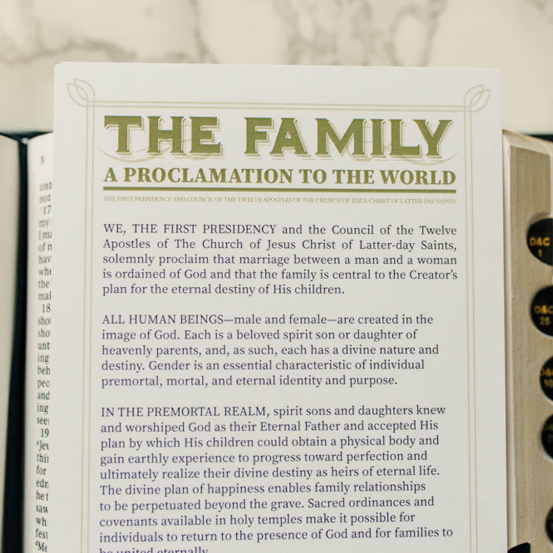 Family Proclamation Bookmark - LDP-BKMK327