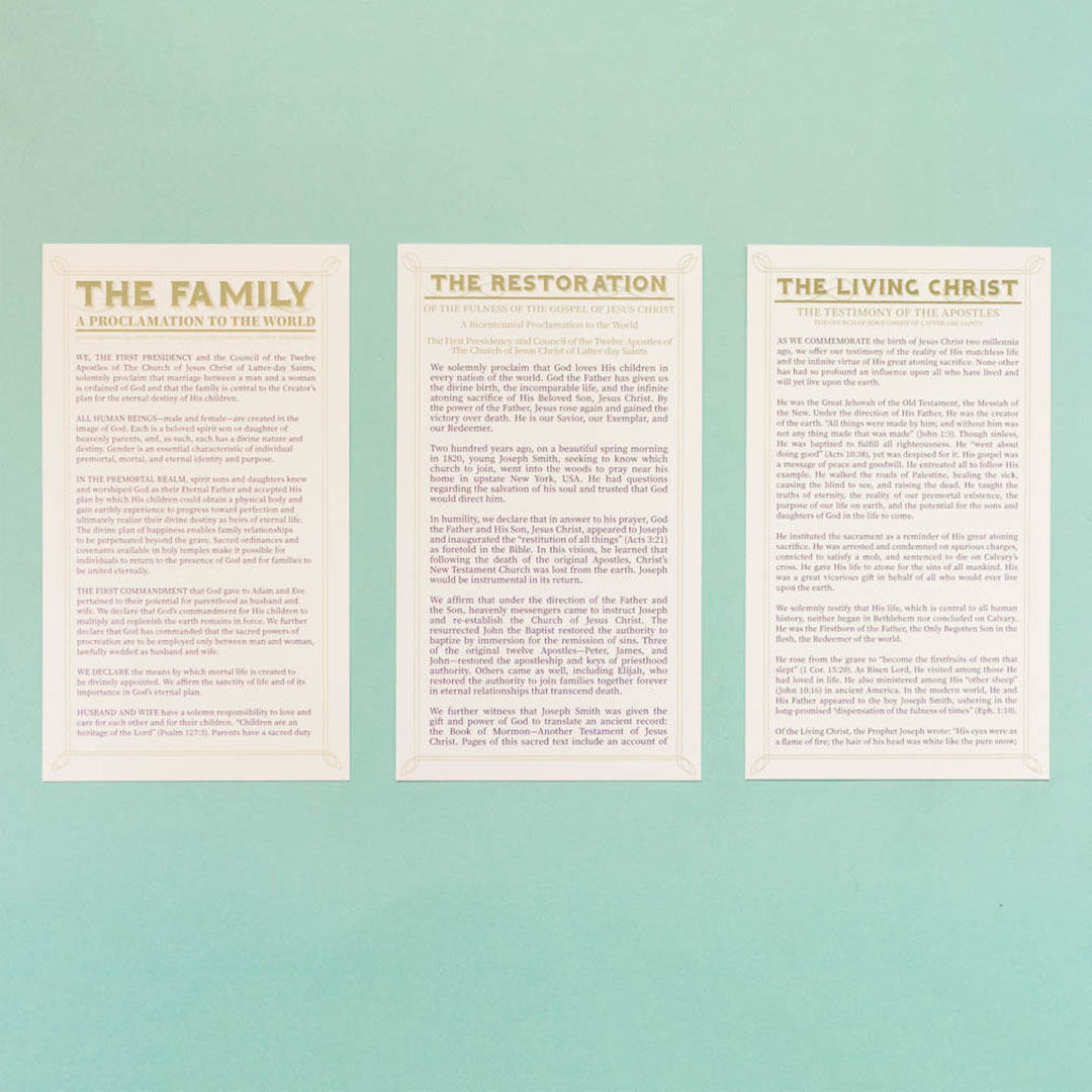Church Proclamation Bookmark Set - LDP-BKMKS-326-327-342
