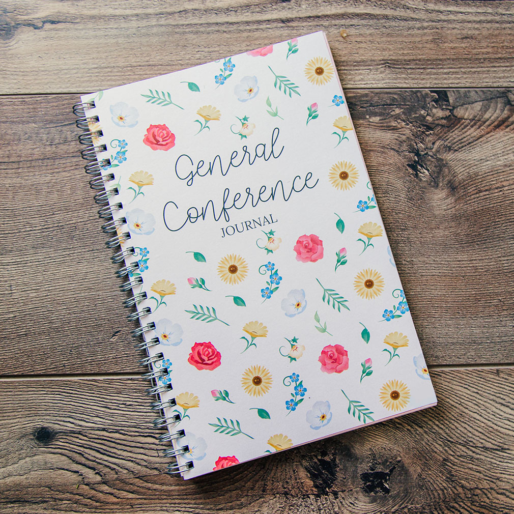 General Conference Journal - Floral lds study journal, gospel study journal, conference journal, conference notes, general conference, general conference notes, general conference talks