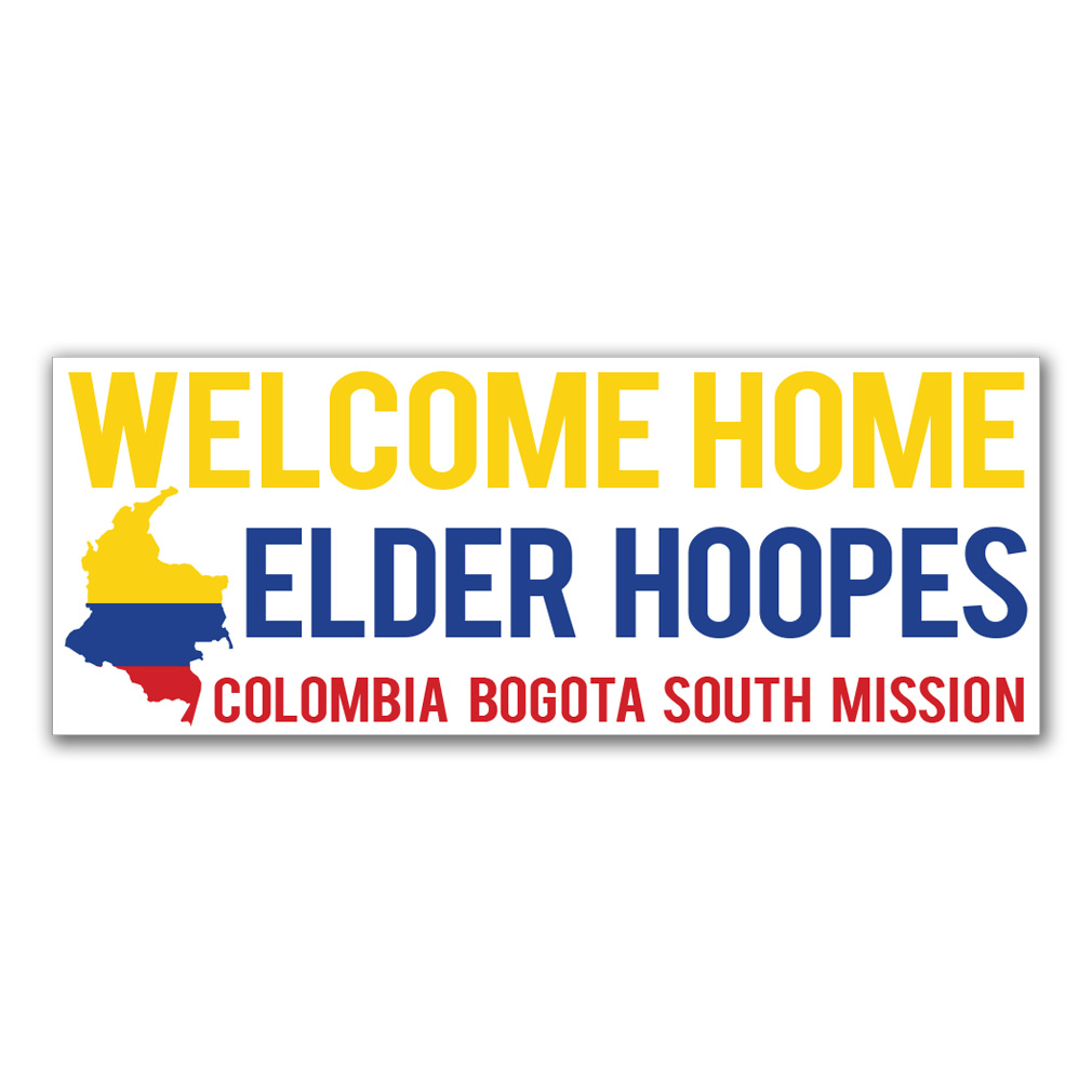 Flag & State Missionary Welcome Home Banner - LDP-MSPSTFLAGSTATE
