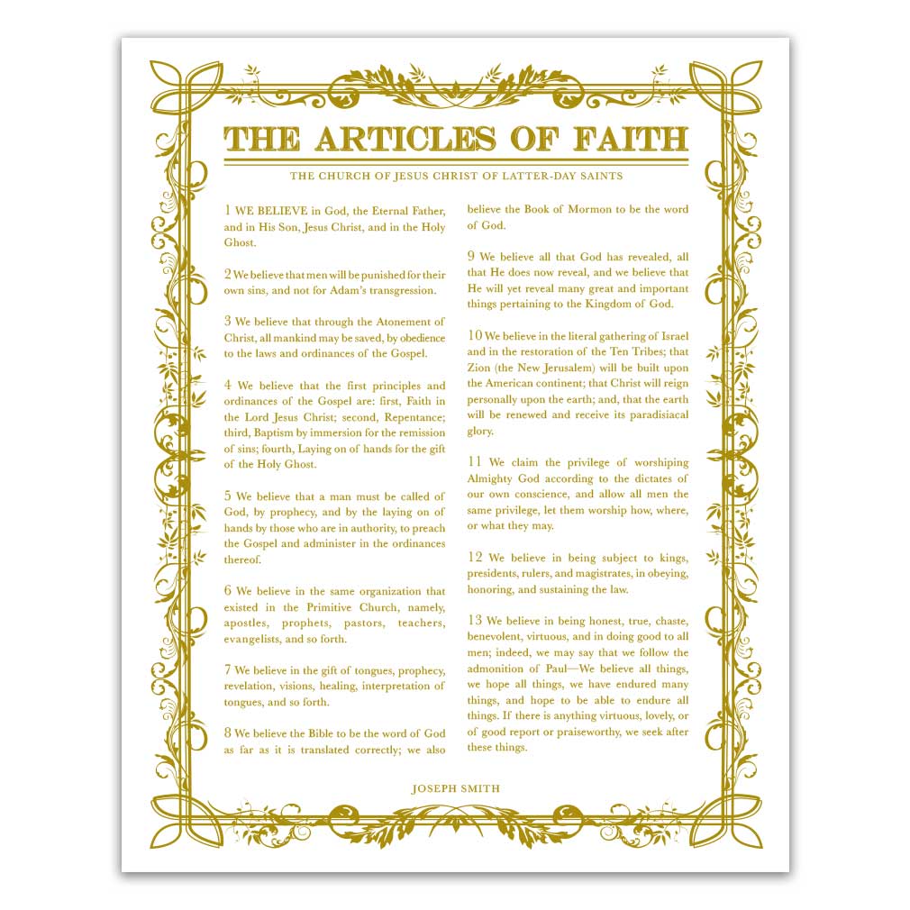 Filled Leaf Articles of Faith - LDP-AF281