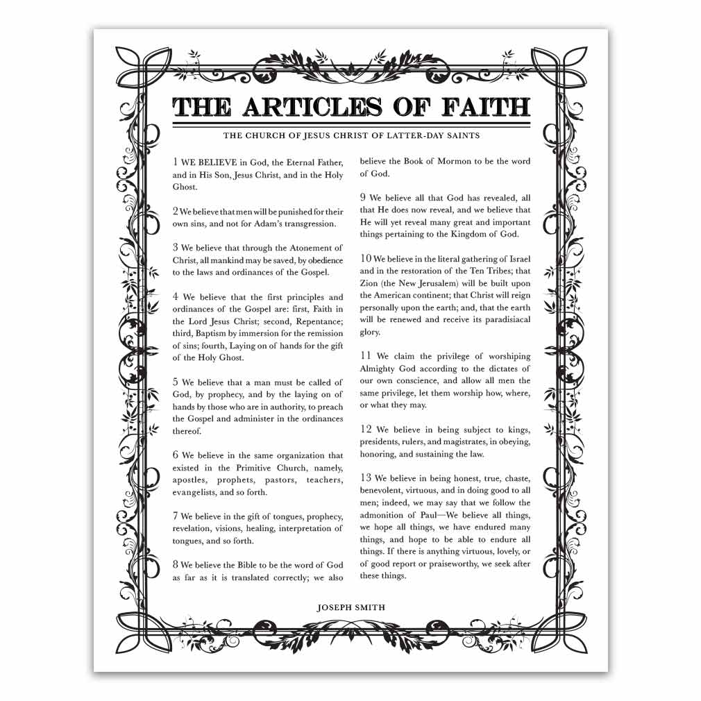 Filled Leaf Articles of Faith - LDP-AF281