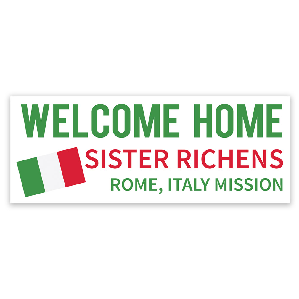 Flag Missionary Welcome Home Banner - LDP-MSPST248