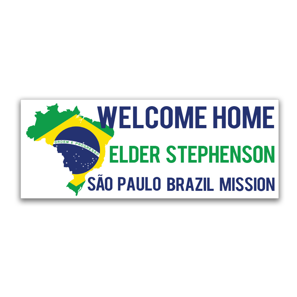 Flag & State Missionary Welcome Home Banner - LDP-MSPSTFLAGSTATE