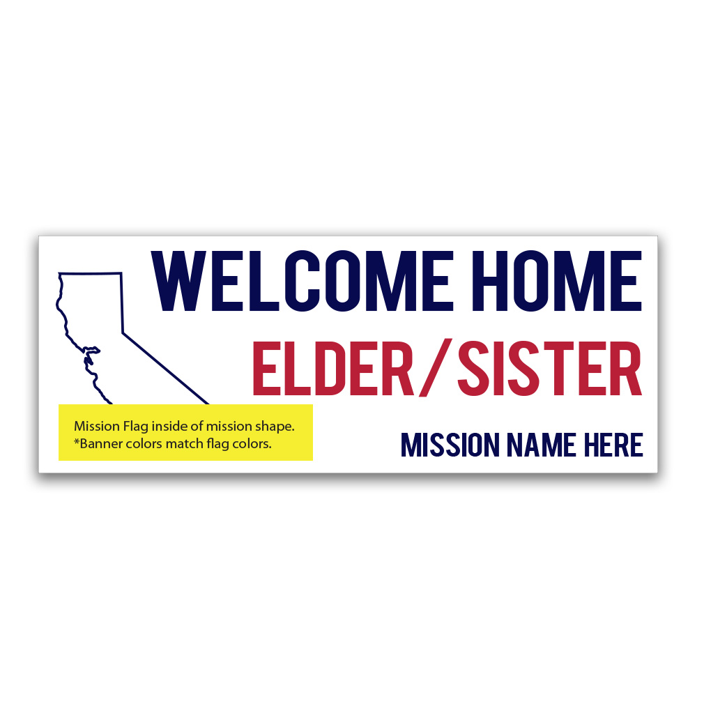 Flag & State Missionary Welcome Home Banner - LDP-MSPSTFLAGSTATE