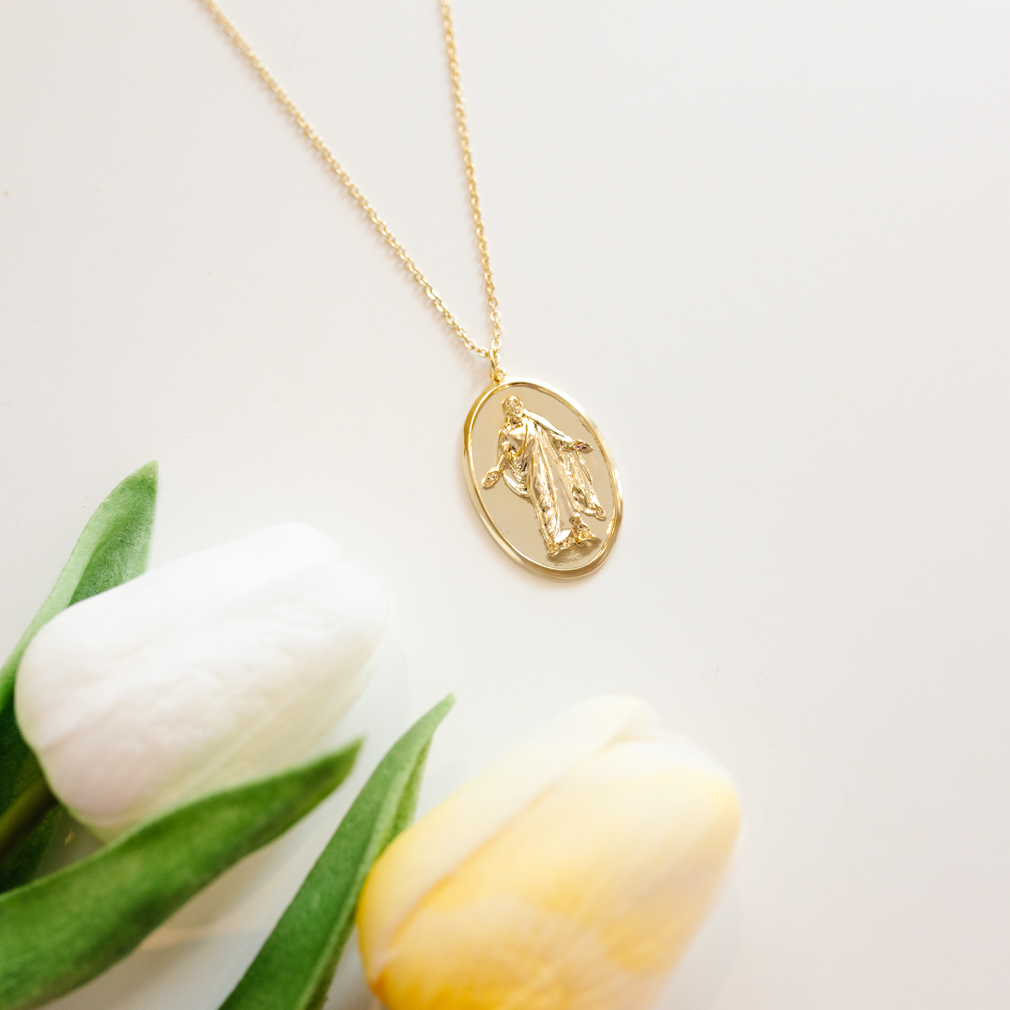 Christus Pendant Necklace - Silver/Gold - LDP-CHRIST-PEN