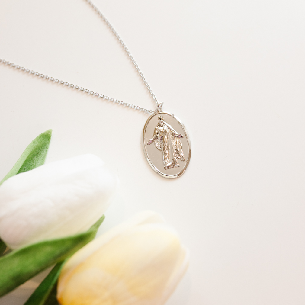 Christus Pendant Necklace - Silver/Gold - LDP-CHRIST-PEN