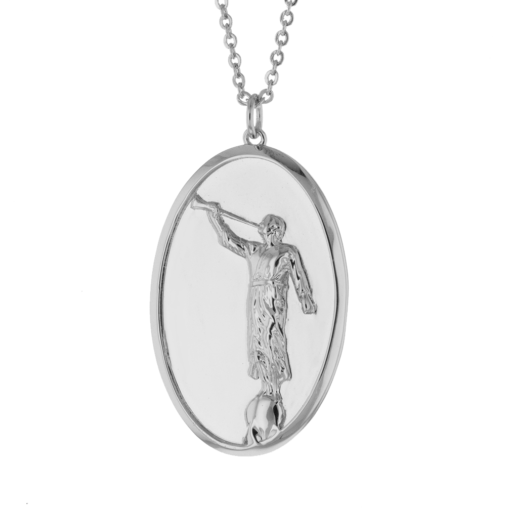 Angel Moroni Pendant Necklace - Silver/Gold - LDP-MORONI-PEN