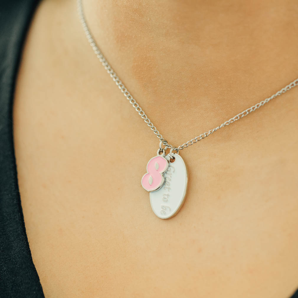 Pink It's Great To Be Eight Necklace - RM-JNC024