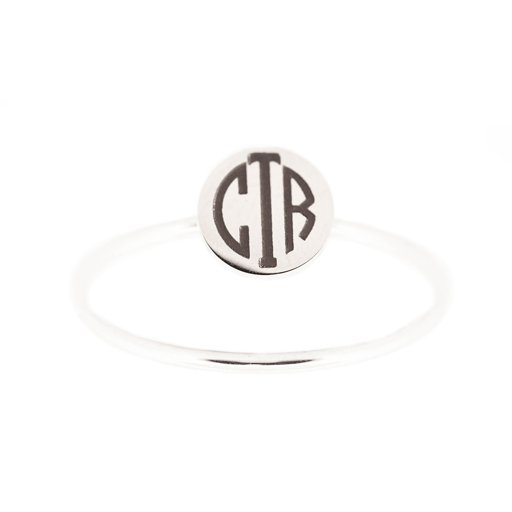 Monogram CTR Disc Ring - LDP-DR-CTR-MONO