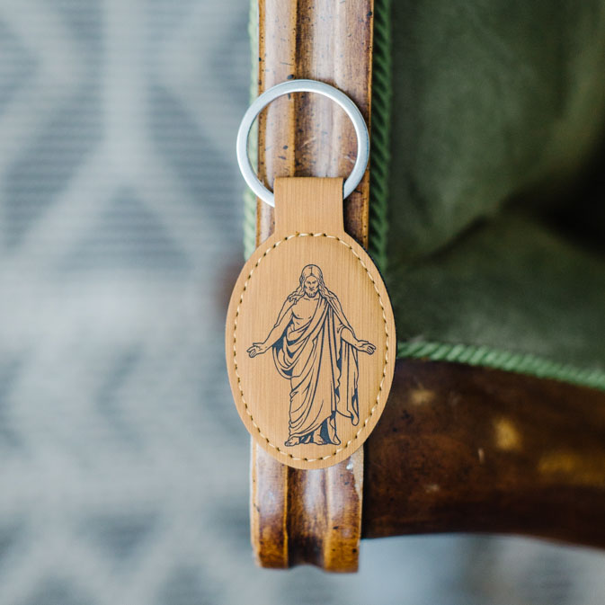 Christus Leatherette Keychain - LDP-LKC-CHR