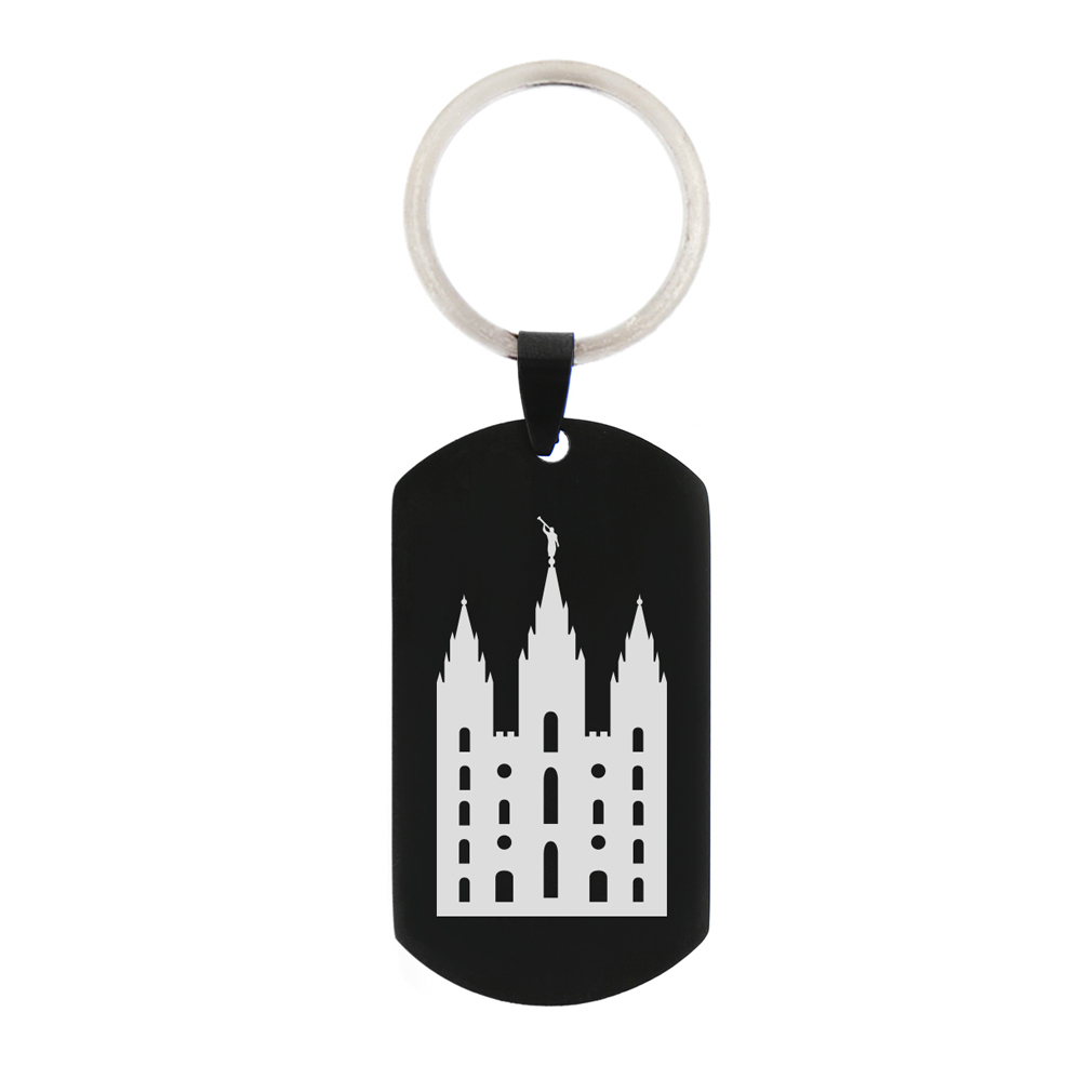 LDS Temple Keychain/Necklace - LDP-DTG129-BLK