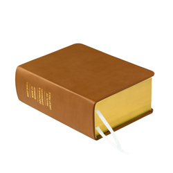 Pre-Made Hand-Bound Genuine Leather Quad - Caramel Brown
