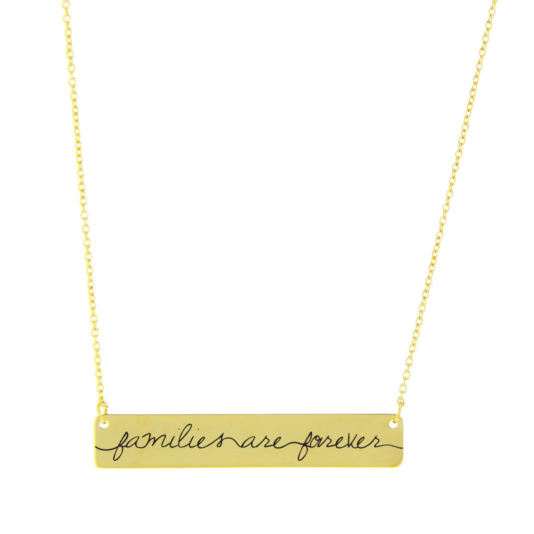 Families are Forever Bar Necklace - LDP-HBN108