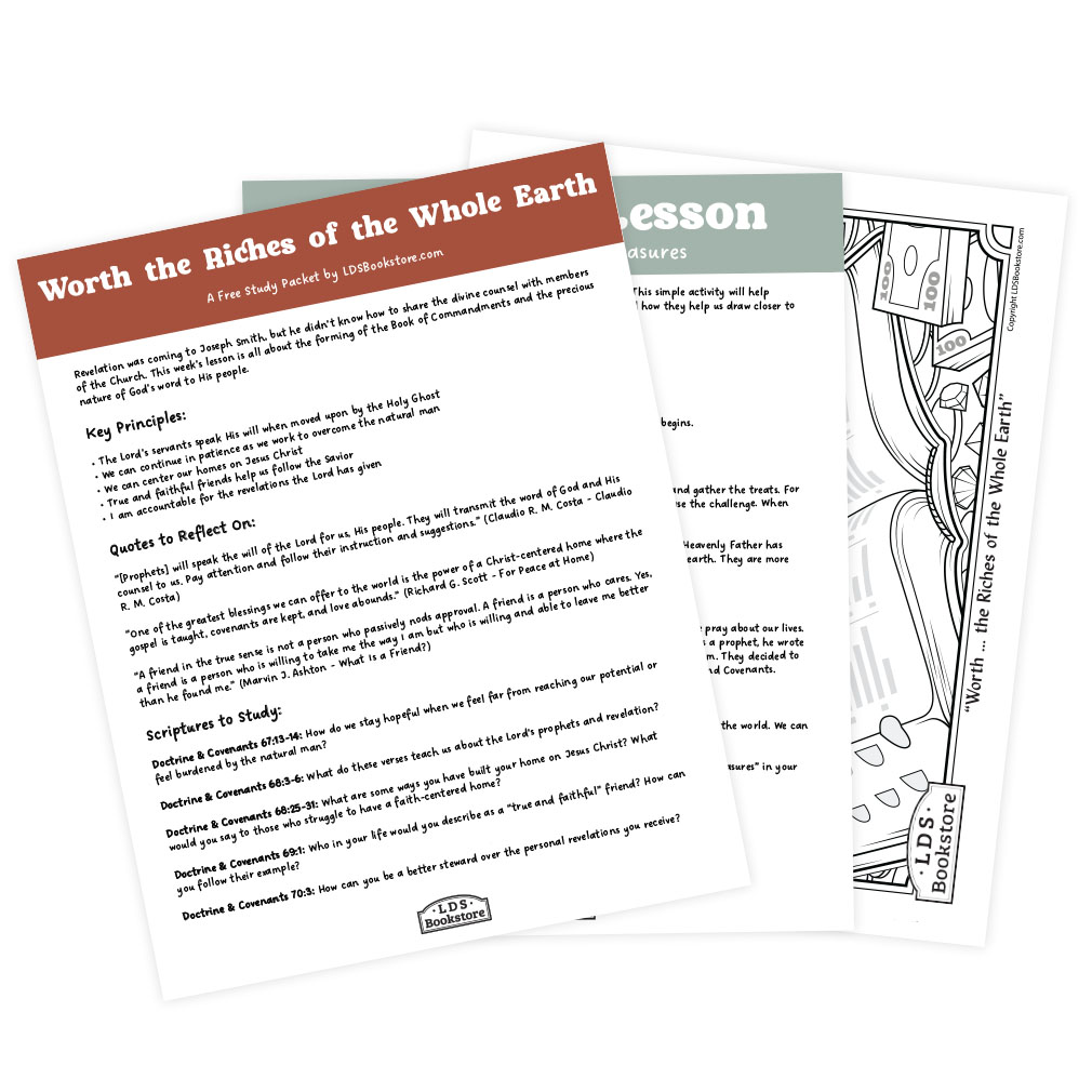 Worth the Riches of the Whole Earth Come, Follow Me Study Packet - Digital Download - LDPD-CFM-25-26