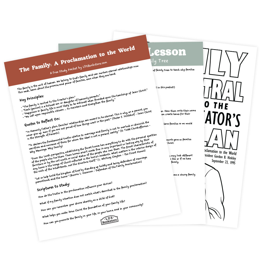 The Family: A Proclamation to the World Come, Follow Me Study Packet - Digital Download - LDPD-CFM-25-51