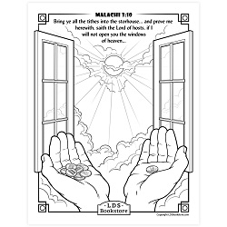 The Windows of Heaven Coloring Page - Digital Download come follow me coloring page, free lds coloring page, old testament coloring page, pearl of great price coloring page