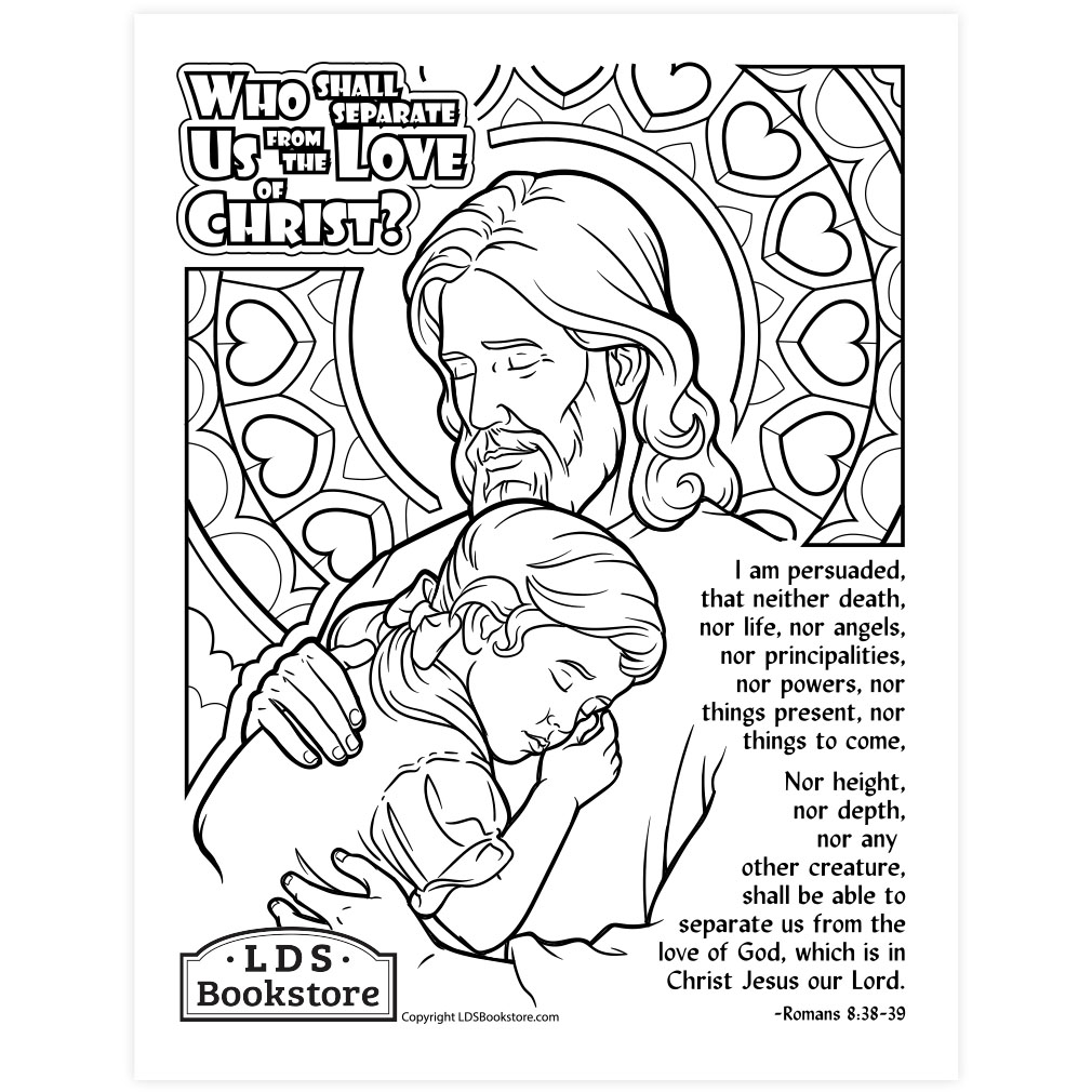 The Love of Christ Coloring Page - Digital Download - LDPD-PBL-COLOR-ROMANS8