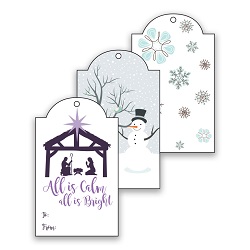 Winter LDS Christmas Gift Tags - Digital Download